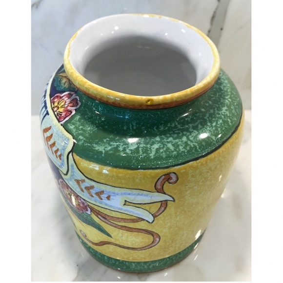 ITALIAN HANDMADE PAINTED FRUIT BISCOTTI JAR NEW! - Picture 14 of 14